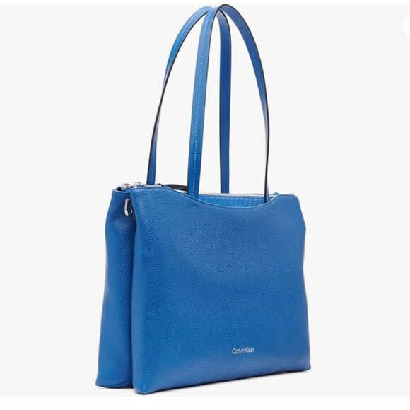 NWOT Blue Calvin Klein 2-in-1 Purse - Picture 2 of 16